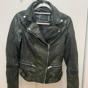 Olive green Mauritius leather jacket